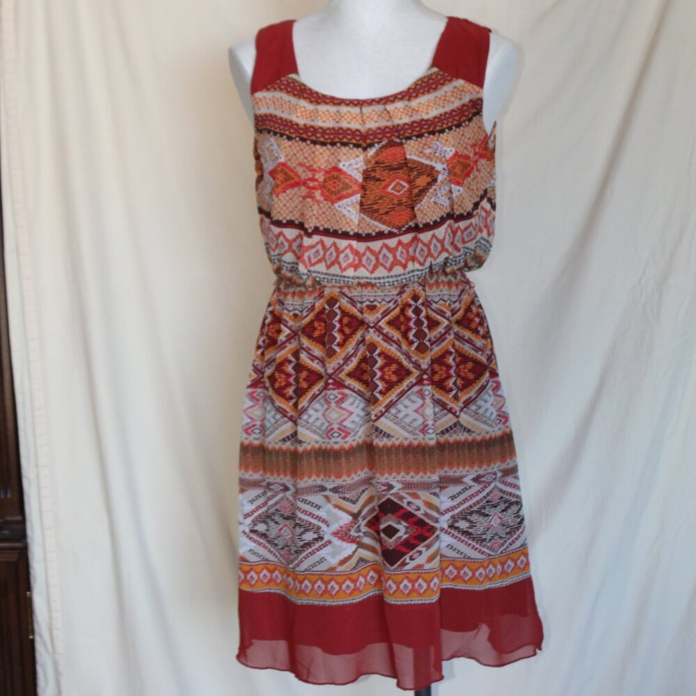 Enfocus Studio Sleeveless Print Short Dress